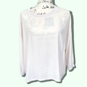 Vince 100% silk cream blouse - M